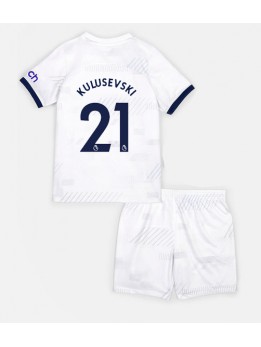 Billige Tottenham Hotspur Dejan Kulusevski #21 Hjemmedraktsett Barn 2023-24 Kortermet (+ Korte bukser)